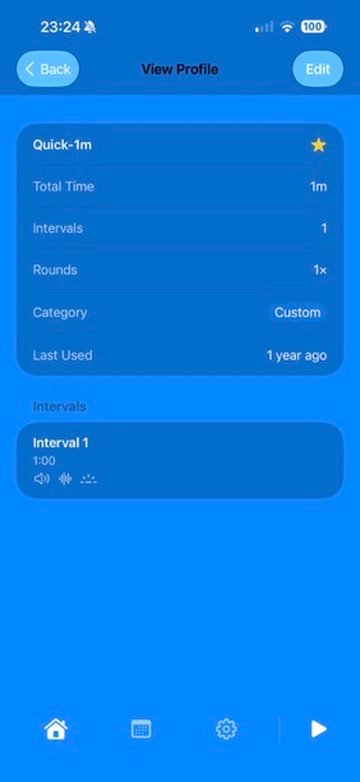 BLAST profile details screen